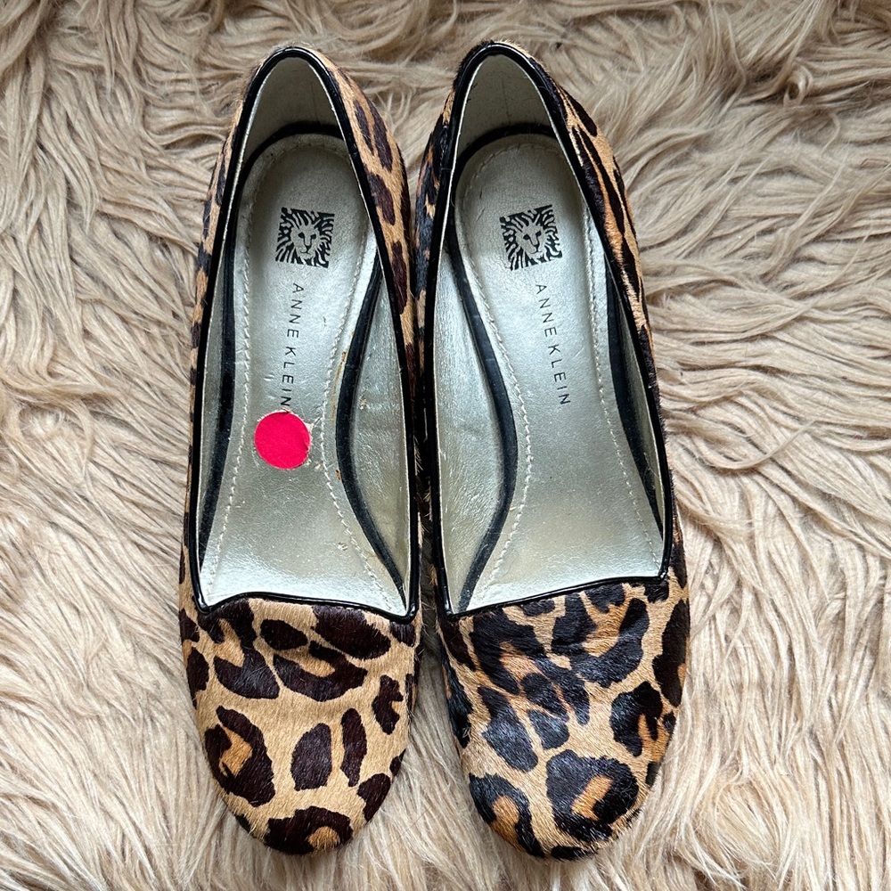 Anne Klein Leopard Print Loafers
